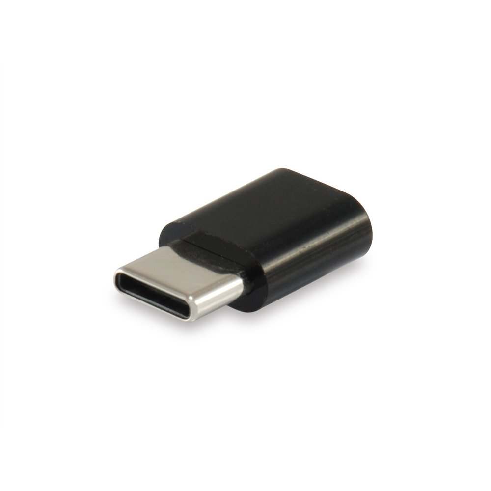 equip cambiador de género para cable usb c micro usb b negro