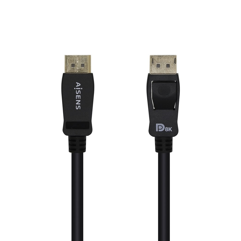 Aisens cable displayport certificado v1.4 8k 60hz macho a macho 3m negro
