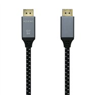 Aisens cable displayport v1.4 8k 60hz macho a macho 2m gris negro