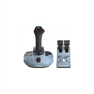 Thrustmaster airbus edition palanca de mando analógico/digital pc usb tipo c negro, azul