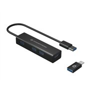 conceptronic hub de interfaz usb 3.2 gen 1 (3.1 gen 1) type-a 5000 mbit/s negro