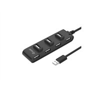 Equip hub de interfaz usb 2.0 480 mbit/s negro