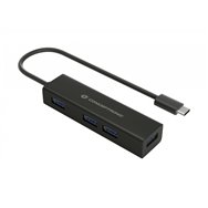 Conceptronic hub de interfaz usb 3.2 gen 1 (3.1 gen 1) type-c 5000 mbit/s negro