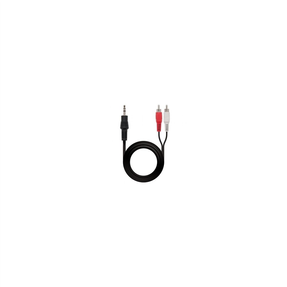 Nanocable 10.24.0305 cable de audio 3.5mm macho a 2 x rca macho 5m negro