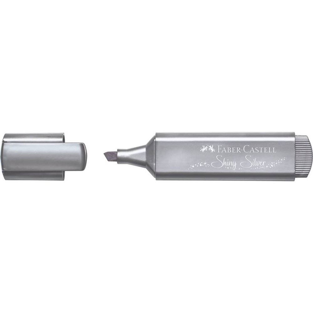 Faber castell textliner 46 caja de marcadores fluorescentes plata metalico