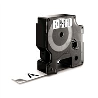 Dymo d1 etiquetas durable negro sobre blanco 19mm x 5.5m