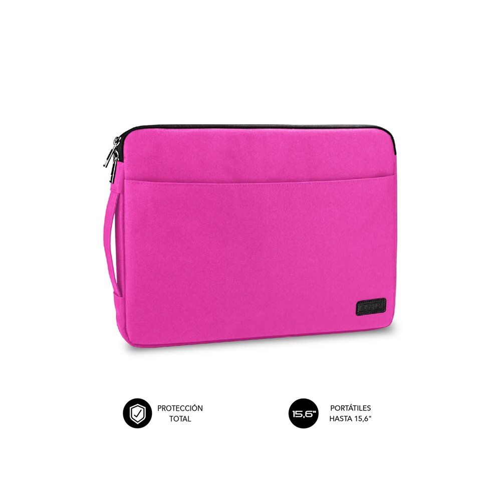 Subblim funda ordenador urban laptop sleeve 15.6p poliester rosa