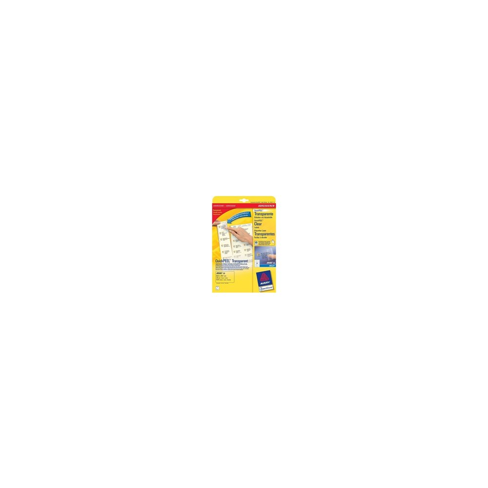 Avery j8560-25 etiqueta de impresora transparente