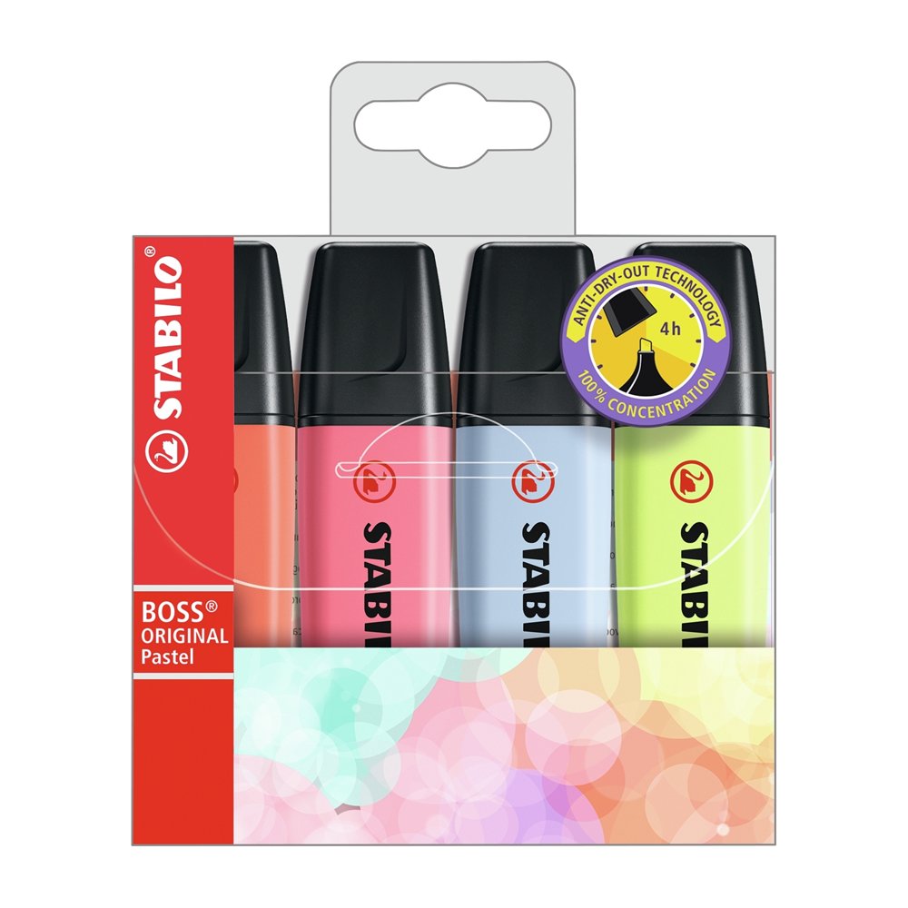 Stabilo boss original pastel marcador 4 pieza(s) multicolor