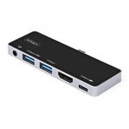 Startech.com adaptador multipuertos usb c a hdmi 2.0 de 4k 60hz - entrega de alimentación pd de 100w pass through - hub usb 3.0 