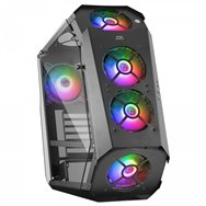 Mars gaming mc51 caja pc gaming atx doble cristal templado 5xventilador rgb negro