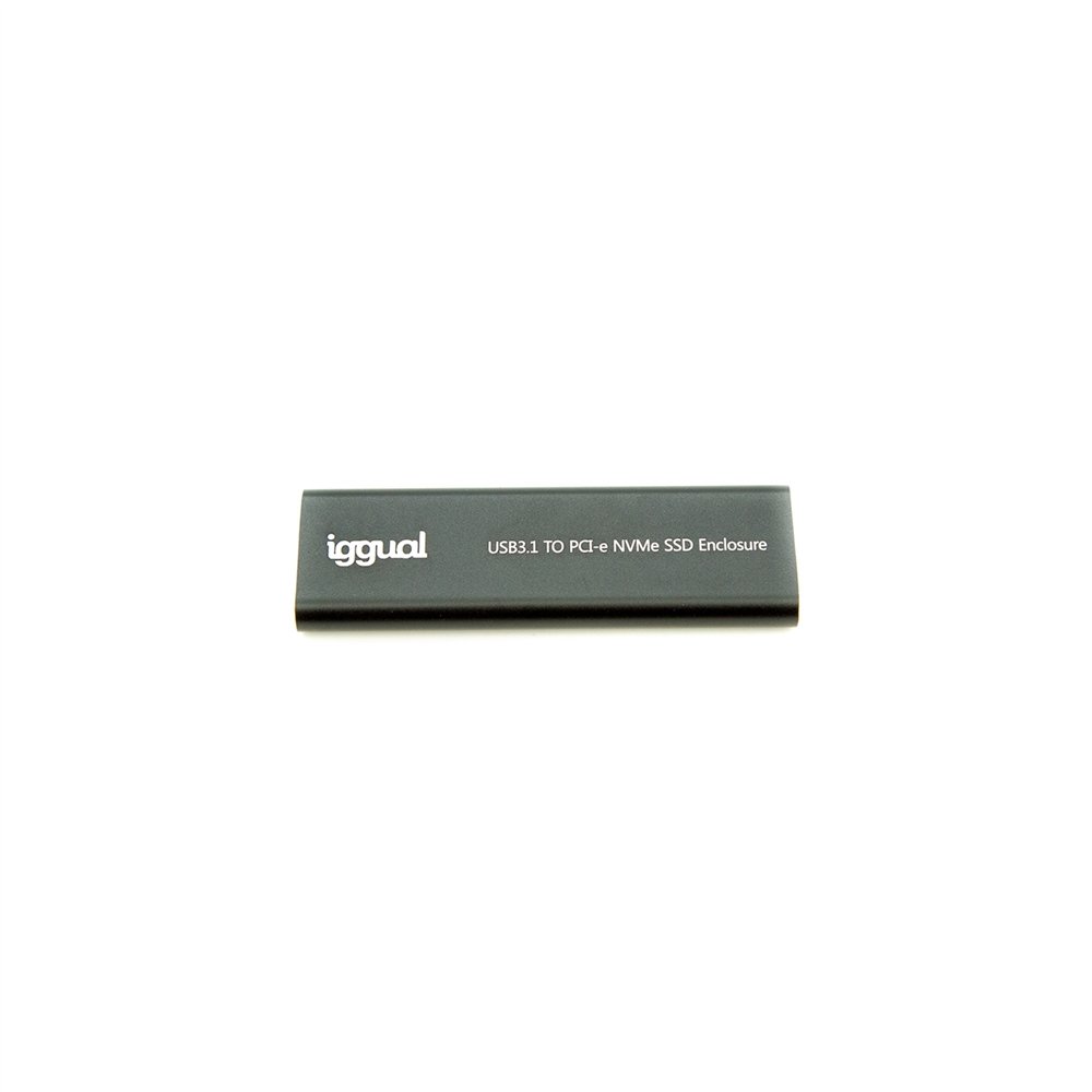 Iggual caja externa para ssd usb 3.2 gen 2 m.2 nvme/sata aluminio negro