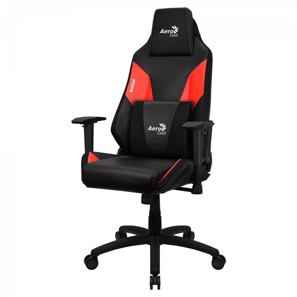 Aerocool silla gaming profesional cojines acolchados tecnologia air negro, rojo