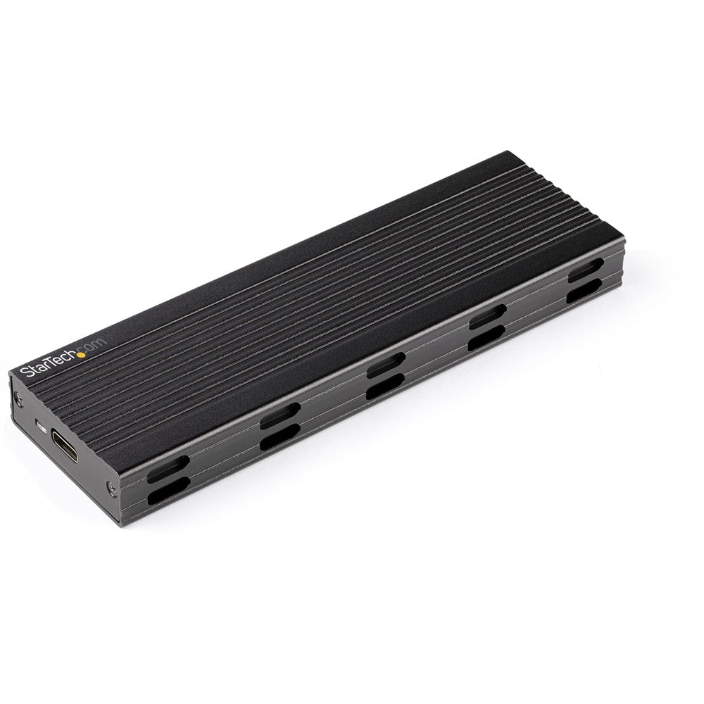 startech.com caja externa usb-c de 10gbps a nvme m.2 or ssd sata m.2 - carcasa de aluminio portátil para ssd ngff m.2 pcie/sata 