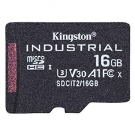 kingston technology industrial memoria microsdhc 16gb uhs-i clase 10 negro