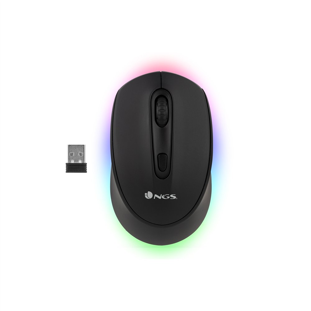 Ratã³n ngs smog-rb ambidextro rf inalã¡mbrica + bluetooth ãâptico 2400 dpi negro