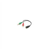 Ewent ec1642 cable adaptador 3.5mm macho a 2x 3.5mm hembra negro verde rojo