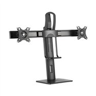 Aisens soporte de mesa pro contrapeso giratorio e inclinable para 2 monitores 6kg de 17-27p negro
