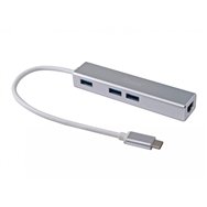 Equip hub de interfaz usb 32 gen 1 (31 gen 1) type-c 5000 mbit/s plata