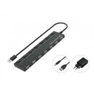 Conceptronic hub de interfaz usb 2.0 480 mbit/s negro