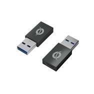 Conceptronic cambiador de gã©nero para cable usb a/usb c negro