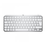 Teclado logitech mx keys mini rf wireless + bluetooth qwerty espaã±ol aluminio, blanco