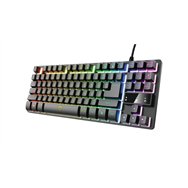 Teclado trust gxt 833 thado rgb usb español negro, plata