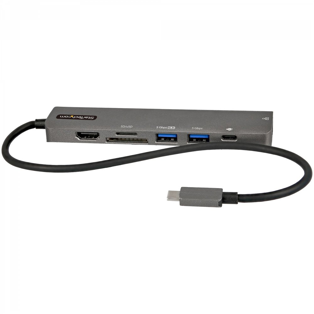 startech.com adaptador multipuertos usb c - docking station usb tipo c a hdmi 2.0 4k 60hz - entrega de alimentación 100w pass-th