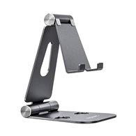 aisens soporte de sobremesa tamaño xl ajustable (2 pivotes) para movil / tablet, 11p gris