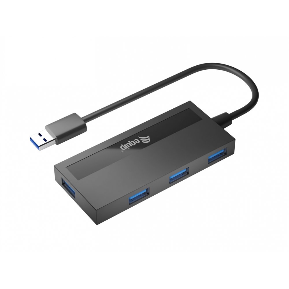 Equip hub de interfaz usb 3.2 gen 1 (3.1 gen 1) type-a 5000 mbit/s negro