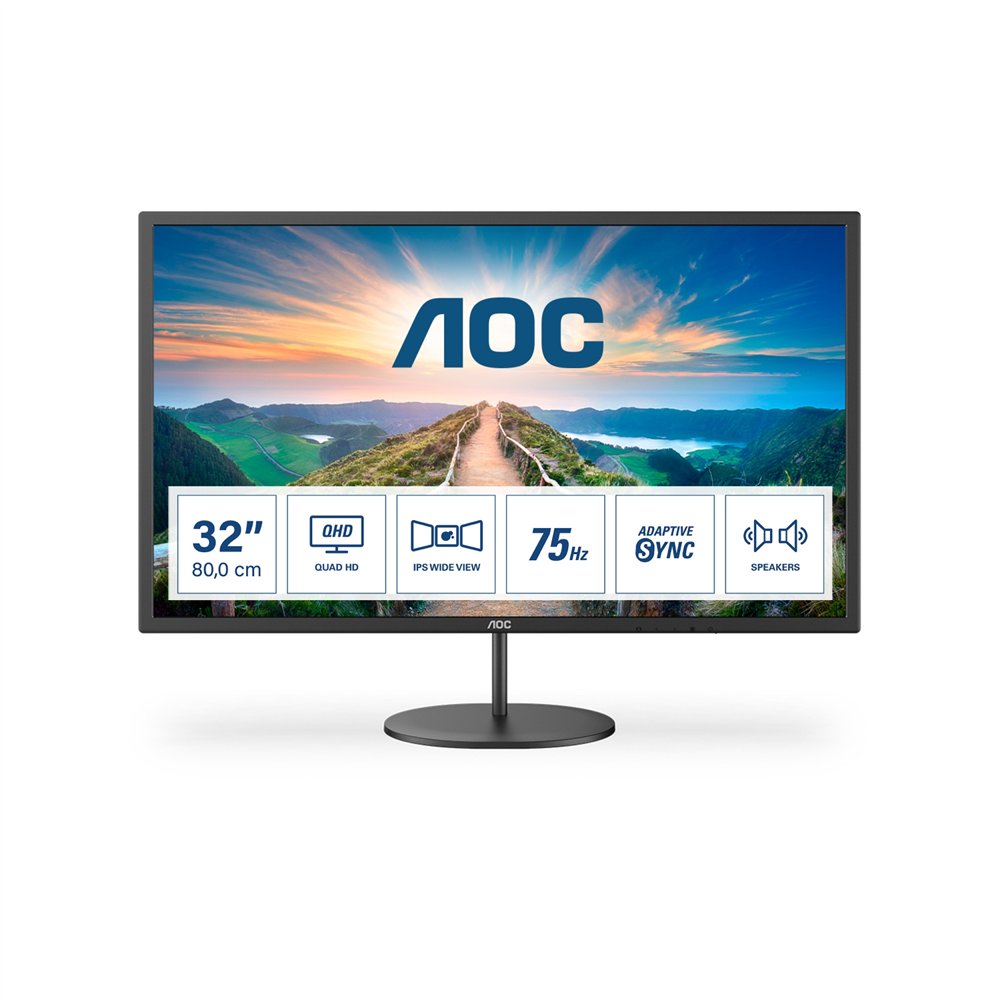 Monitor aoc v4 2560 x 1440 pixeles 2k ultra hd led 31.5p negro