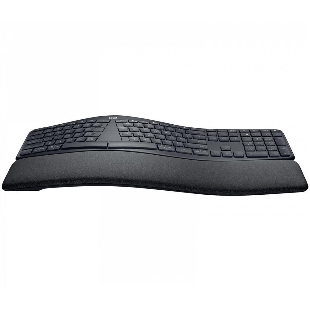 Teclado logitech ergo k860 rf wireless + bluetooth espaã±ol negro