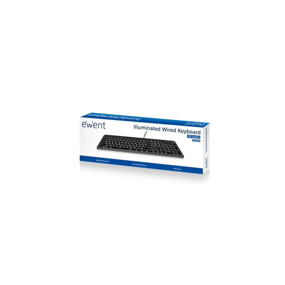 teclado ewent usb retroiluminado layout espaí?ol