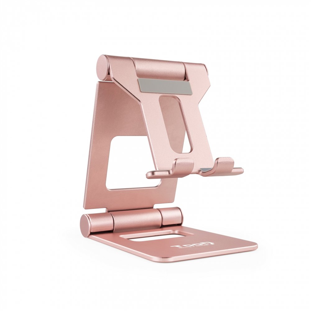 tooq soporte de sobremesa ajustable para teléfono / tablet hasta 10p rosa velvet