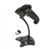 ewent lector de código de barras portátil 1d/2d led negro