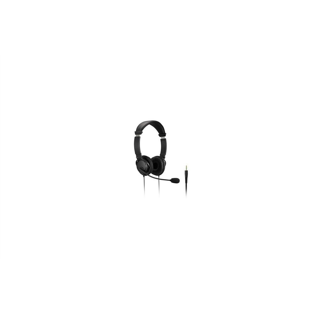 Kensington auriculares diadema hi-fi usb con micrófono y control de volumen negro