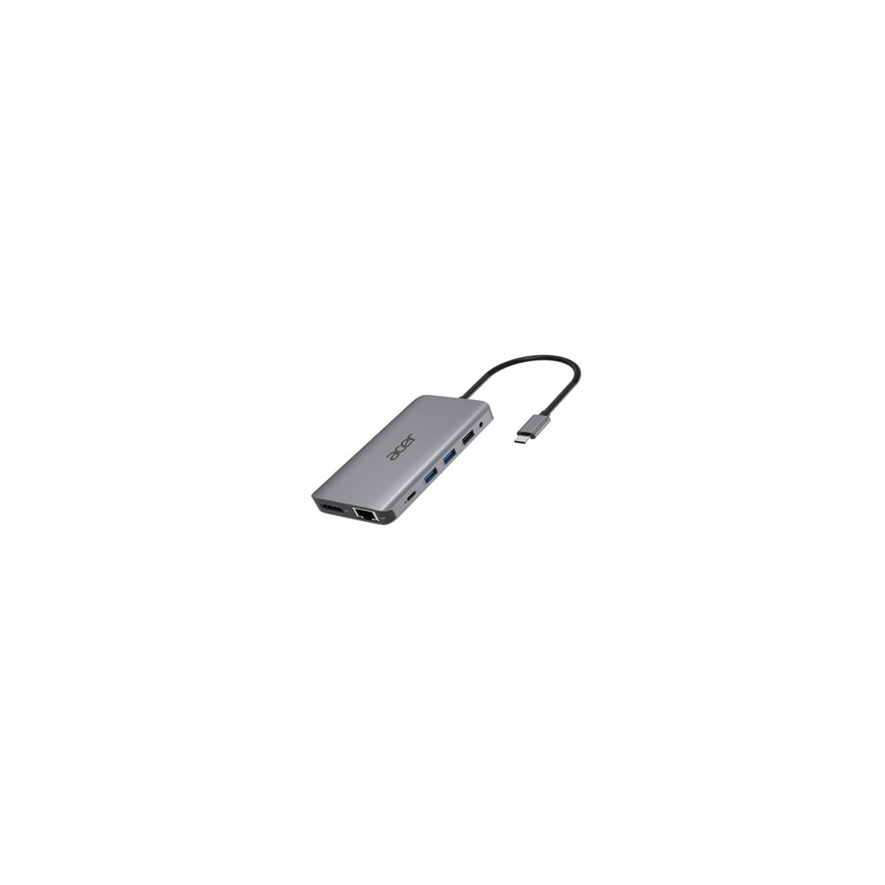 Acer base para portã¡til y replicador de puertos alã¡mbrico usb 3.2 gen 1 (3.1 gen 1) type-c plata