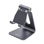 aisens soporte de sobremesa tamaño m ajustable (1 pivote) para movil / tablet, gris