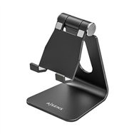 aisens soporte de sobremesa tamaño m ajustable (1 pivote) para movil / tablet, negro