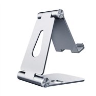 Aisens soporte de sobremesa tamaã±o m ajustable (2 pivotes) para movil / tablet, plata