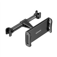aisens soporte para reposacabezas de coche ajustable para smartphone/tablet negro