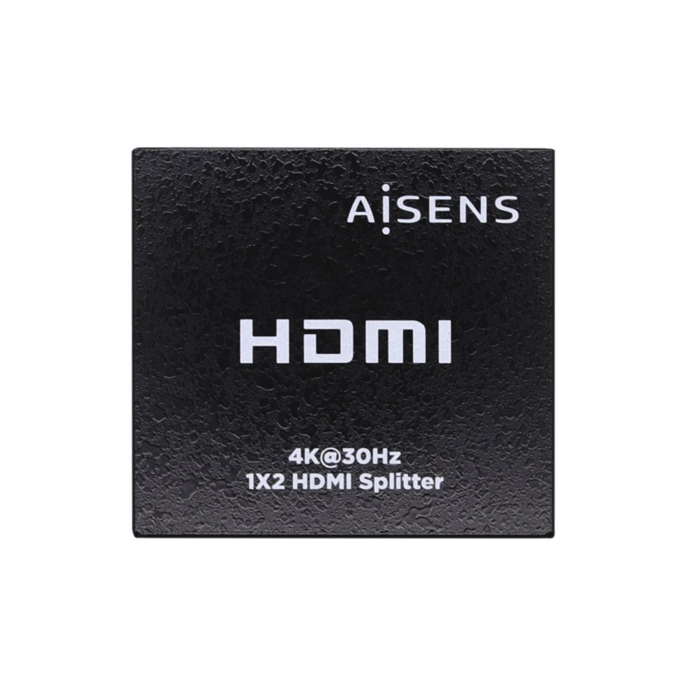 aisens hdmi duplicador 4k@30hz 1x2 con alimentación, negro