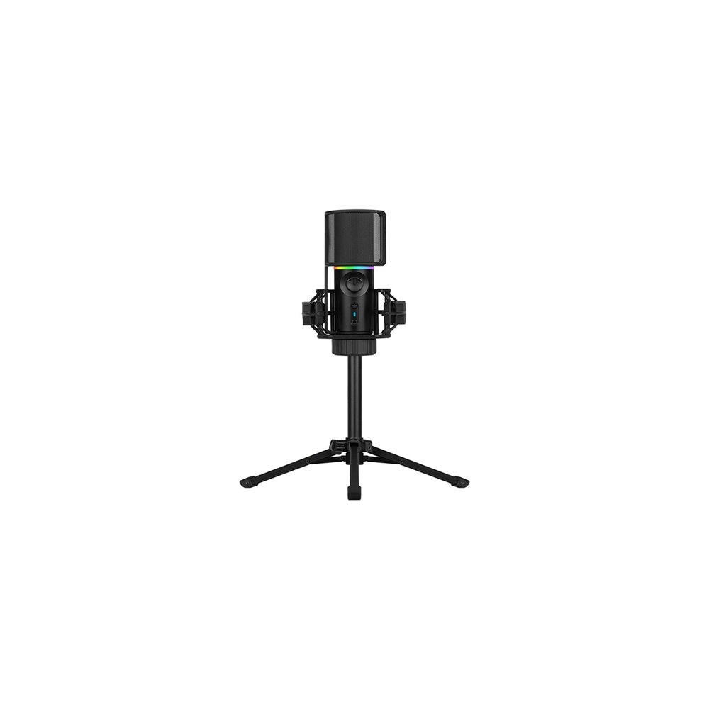 streamplify ring light microfono mic rgb usb-a negro + tripode incluido