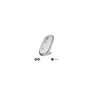 subblim mini raton inalambrico 1600 dpi optico plata, blanco