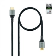 Nanocable cable hdmi 2.1 certificado ultra high speed a/m-a/m, 1 m negro