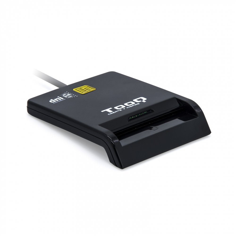 Tooq lector de tarjetas inteligentes dnie sim usb-c, negro