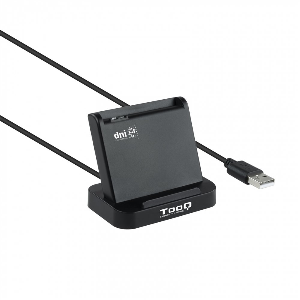 Tooq lector de tarjetas inteligentes dnie vision usb 2.0, negro