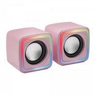 Mars gaming mscubep rosa altavoces gaming rgb compactos procesador sonido dsp 8w