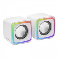 Mars gaming altavoces gaming rgb compactos procesador sonido dsp 8w blanco