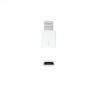 Nanocable adaptador lightning a micro usb, lightning/m-micro b/h blanco